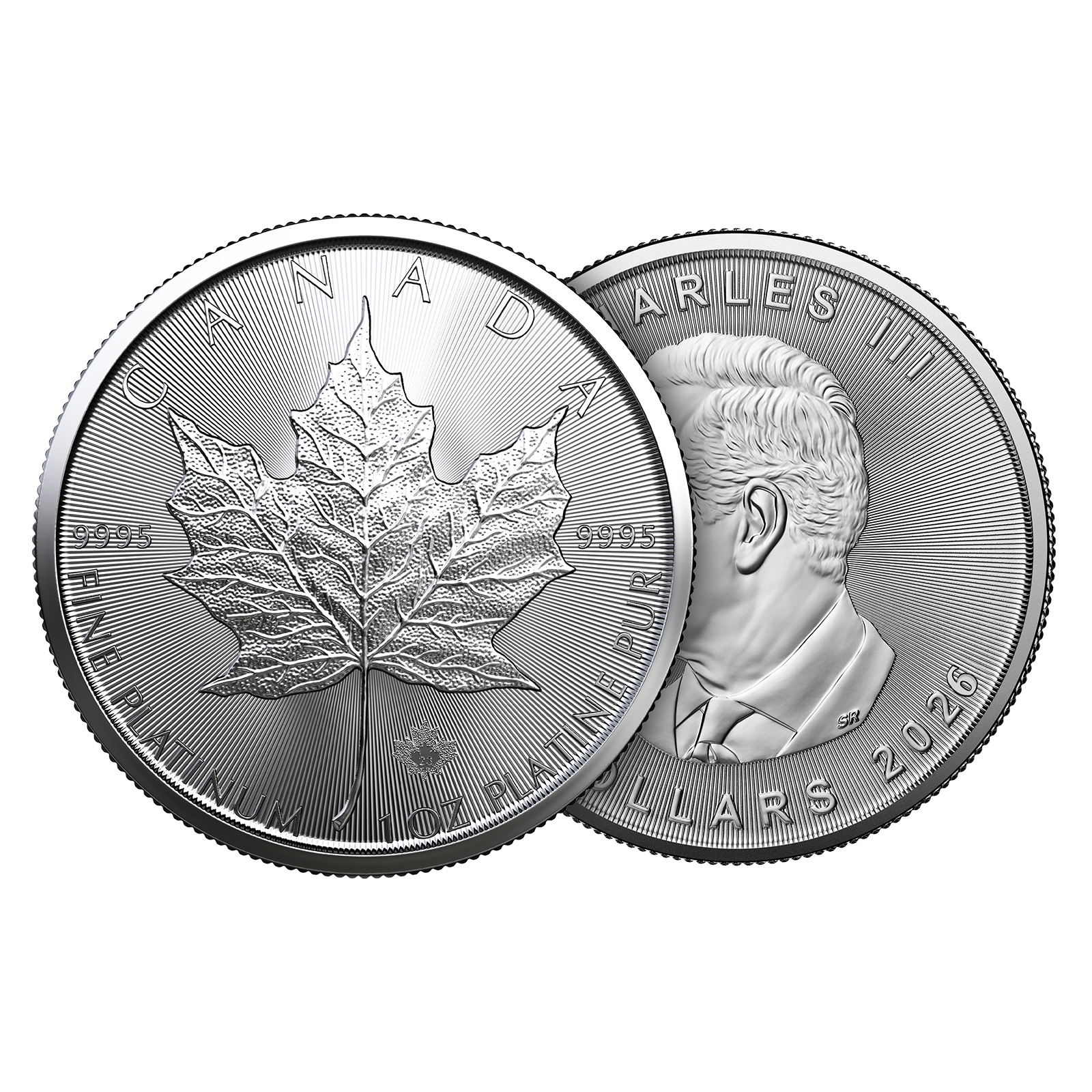 2026 MintFirst™ 1 oz Platinum Maple Leaf Coins (tube of 10), image 3