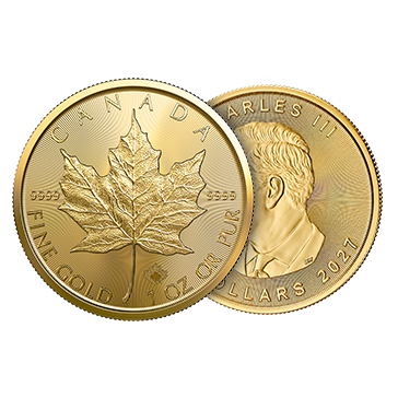 2027 MintFirst™ 1 oz Gold Maple Leaf Coins (tube of 10), image 3