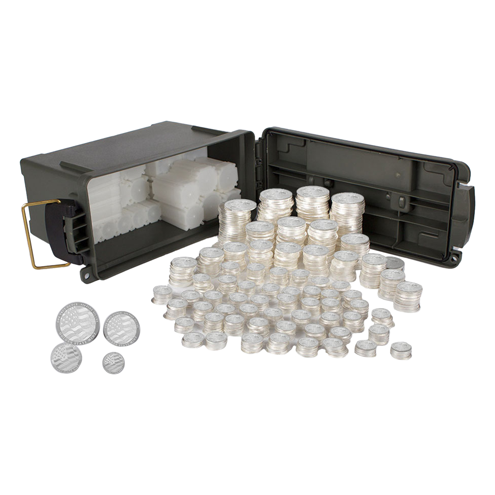 250 oz Silver EAGLE ROUNDS Kitco Cache Kit, image 0