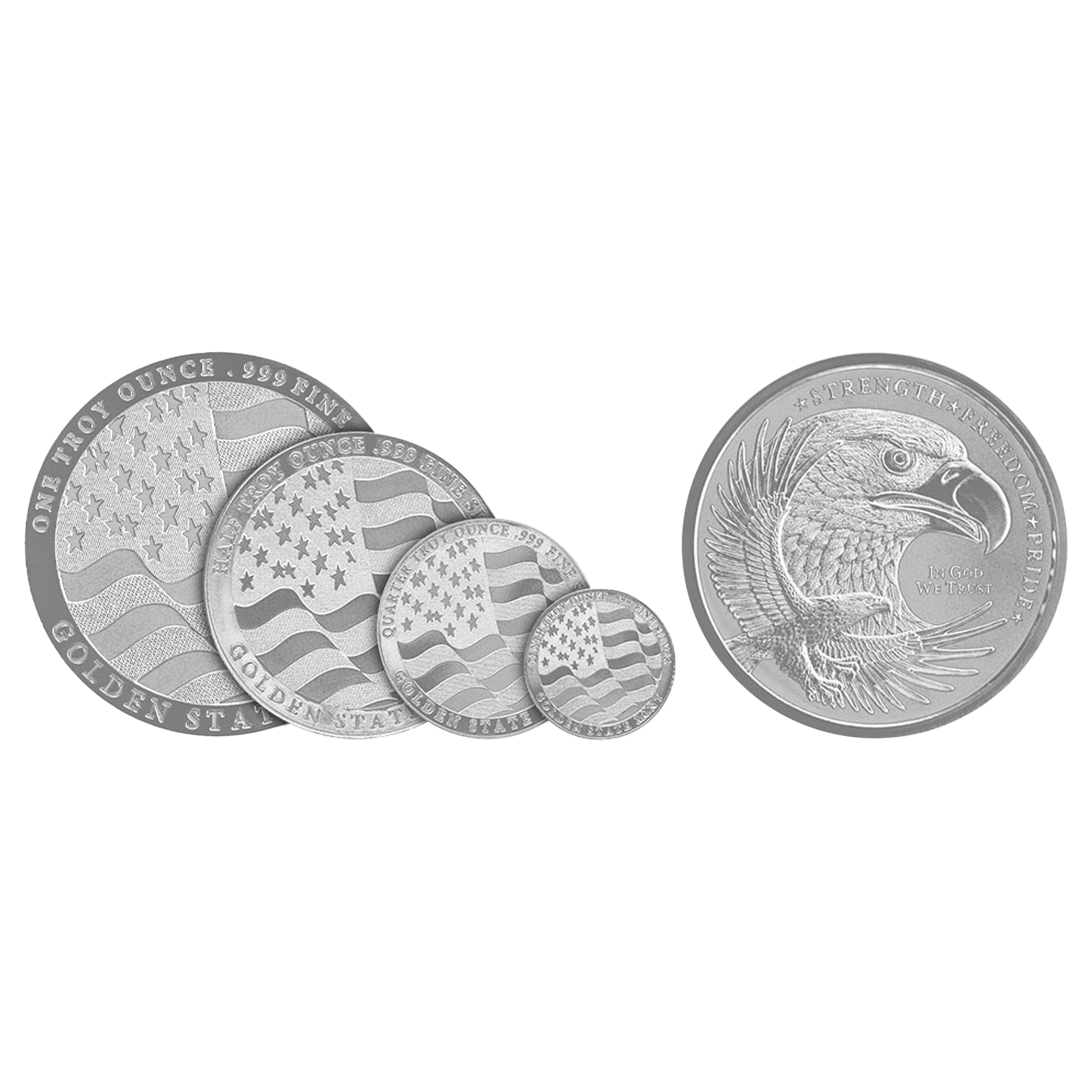 250 oz Silver EAGLE ROUNDS Kitco Cache Kit, image 2