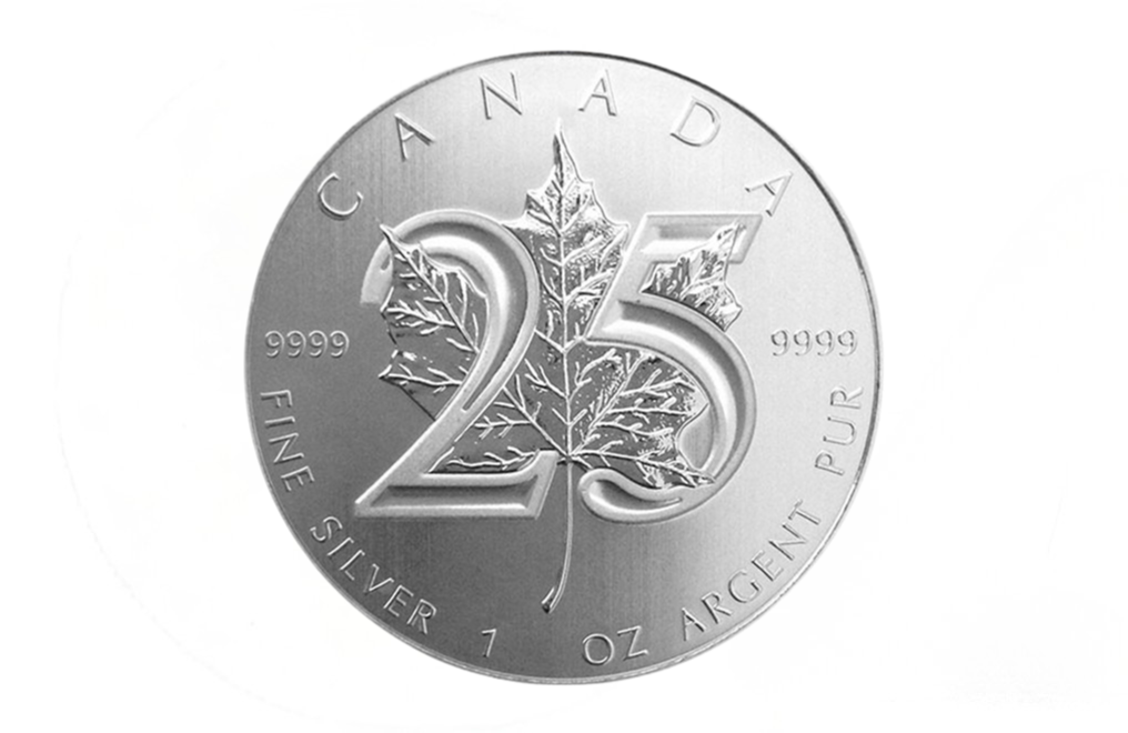 Buy 1 oz Silver Maple Leaf Coins - 25th Anniversary, image 0