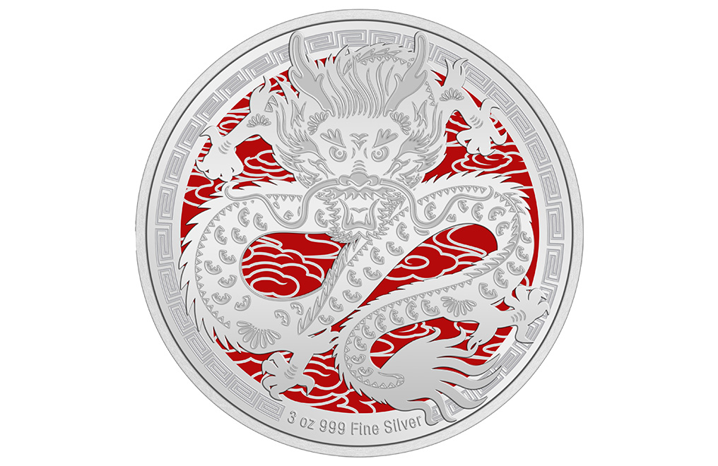 Buy 3 oz Silver Lunar Year of the Dragon Coin (2024), image 0