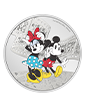 3 oz Silver Mickey and Minnie Mouse Coin (2023)