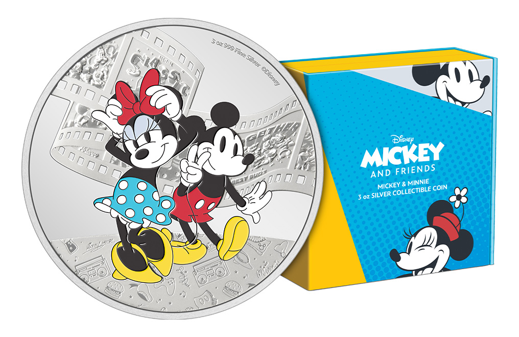 Buy 3 oz Silver Mickey and Minnie Mouse Coin (2023), image 2