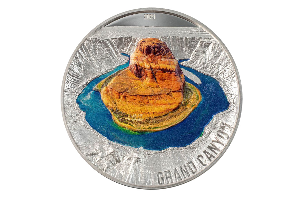 Buy 3 oz Silver 7 Natural Wonders Grand Canyon Coin (2021), image 0