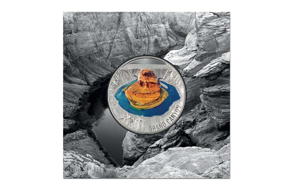 Buy 3 oz Silver 7 Natural Wonders Grand Canyon Coin (2021), image 3