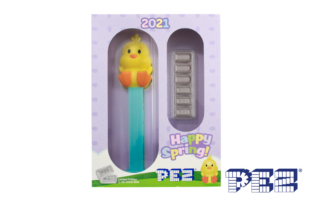 30g Silver PEZ Wafers & Chick Dispenser , image 1