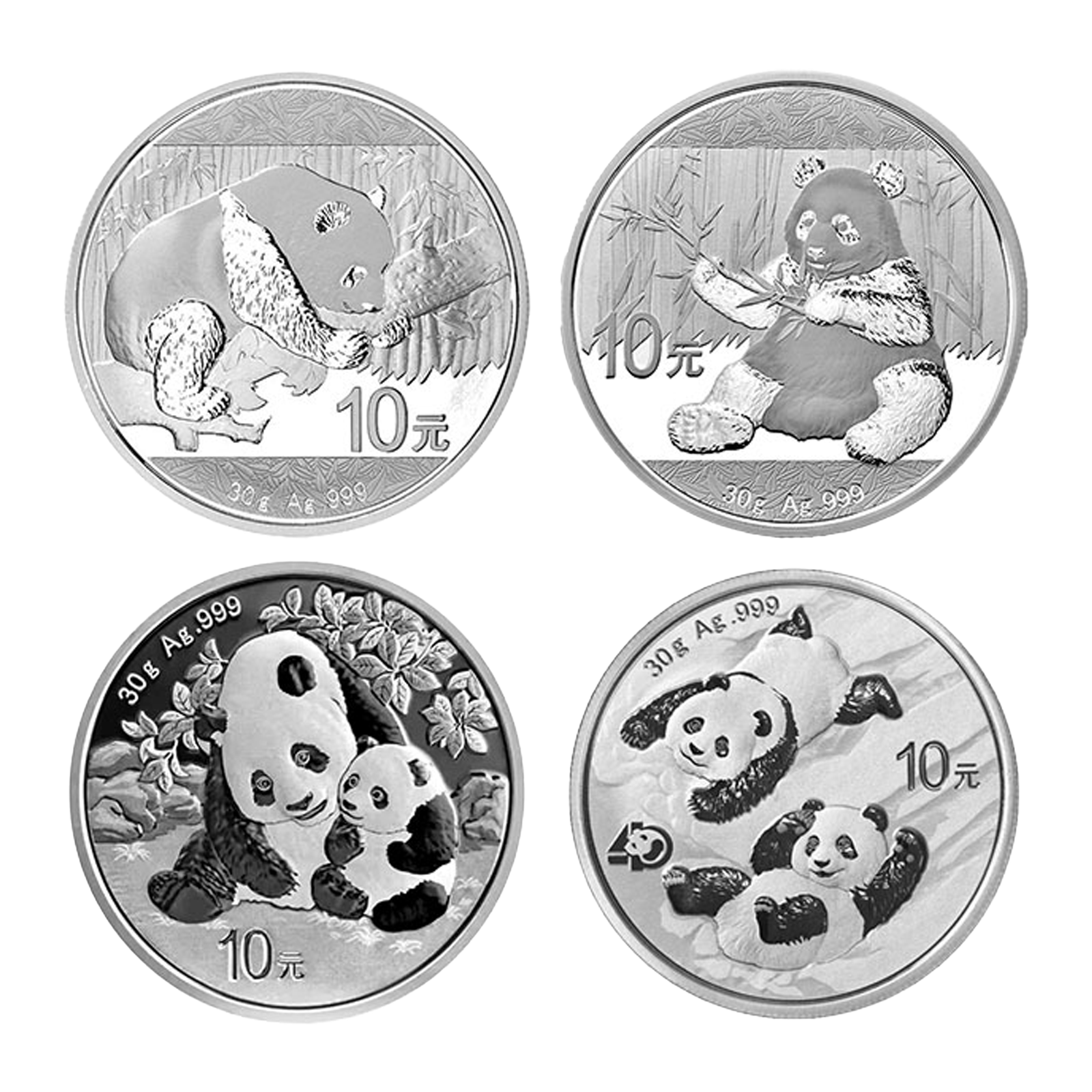 30 gr Silver Panda Coins, image 0