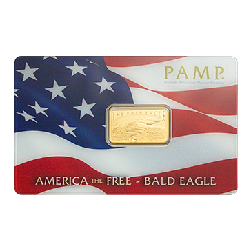 Buy 5 g Gold America the Free Bald Eagle Bar, image 0