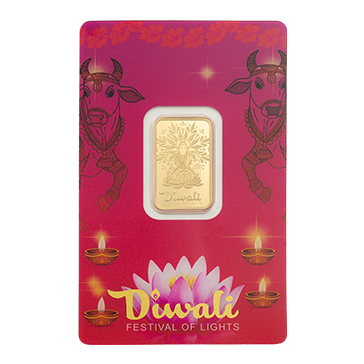 Buy 5 g Gold Diwali Lakshmi and Sacred Cow Bar (2026), image 0