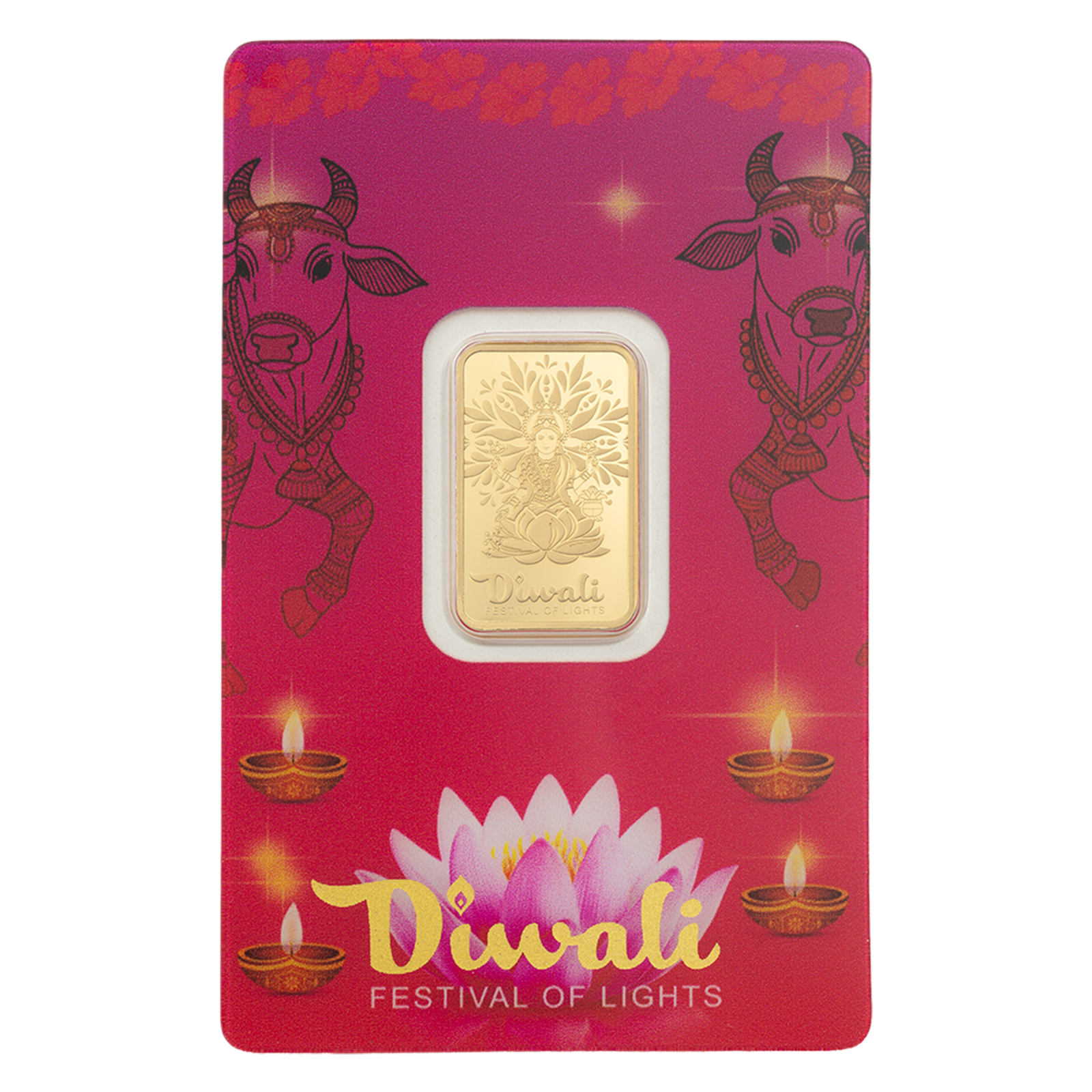Buy 5 g Gold Diwali Lakshmi and Sacred Cow Bar (2026), image 0