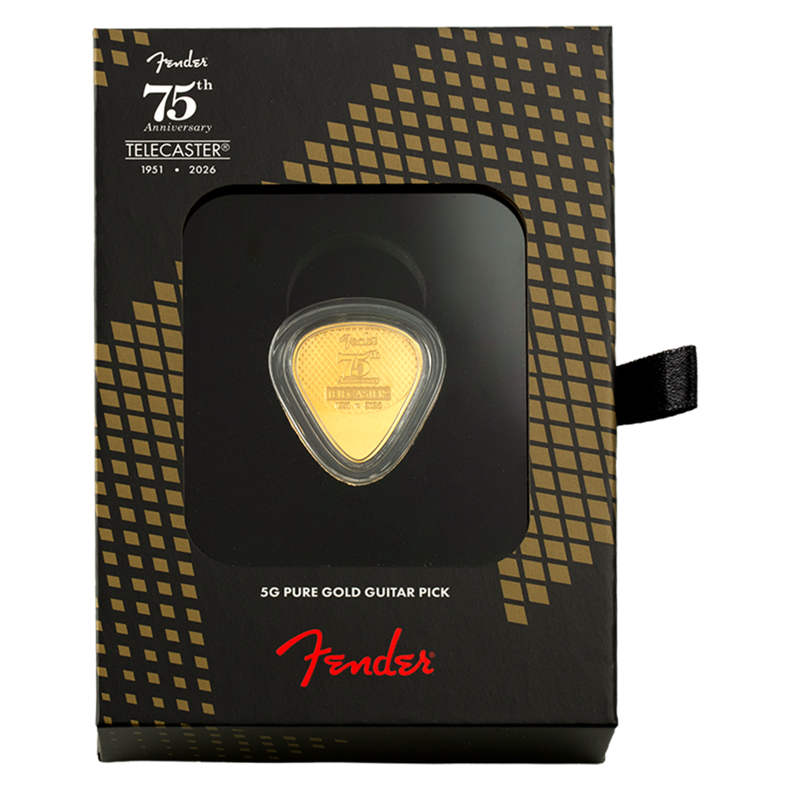 Buy 5 g Gold Fender Telecaster 75th Anniversary Legal Tender Pick 2026, image 0