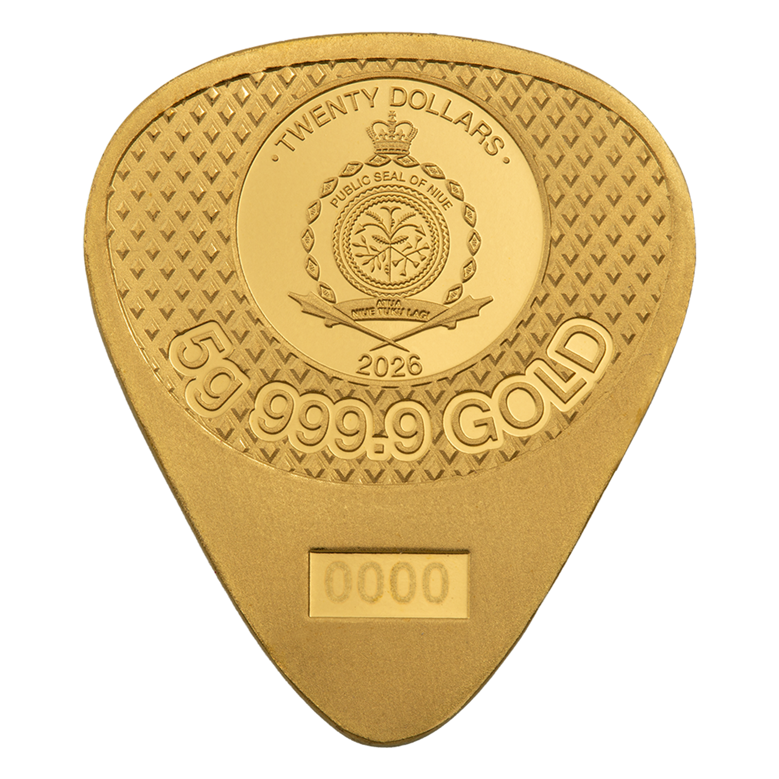 Buy 5 g Gold Fender Telecaster 75th Anniversary Legal Tender Pick 2026, image 2