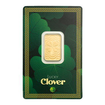 Buy 5 g Gold Good Luck Four-Leaf Clover Bar (2026), image 0