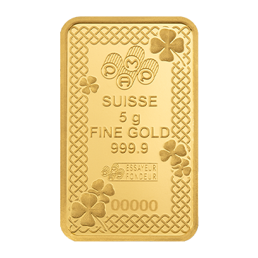 Buy 5 g Gold Good Luck Four-Leaf Clover Bar (2026), image 3