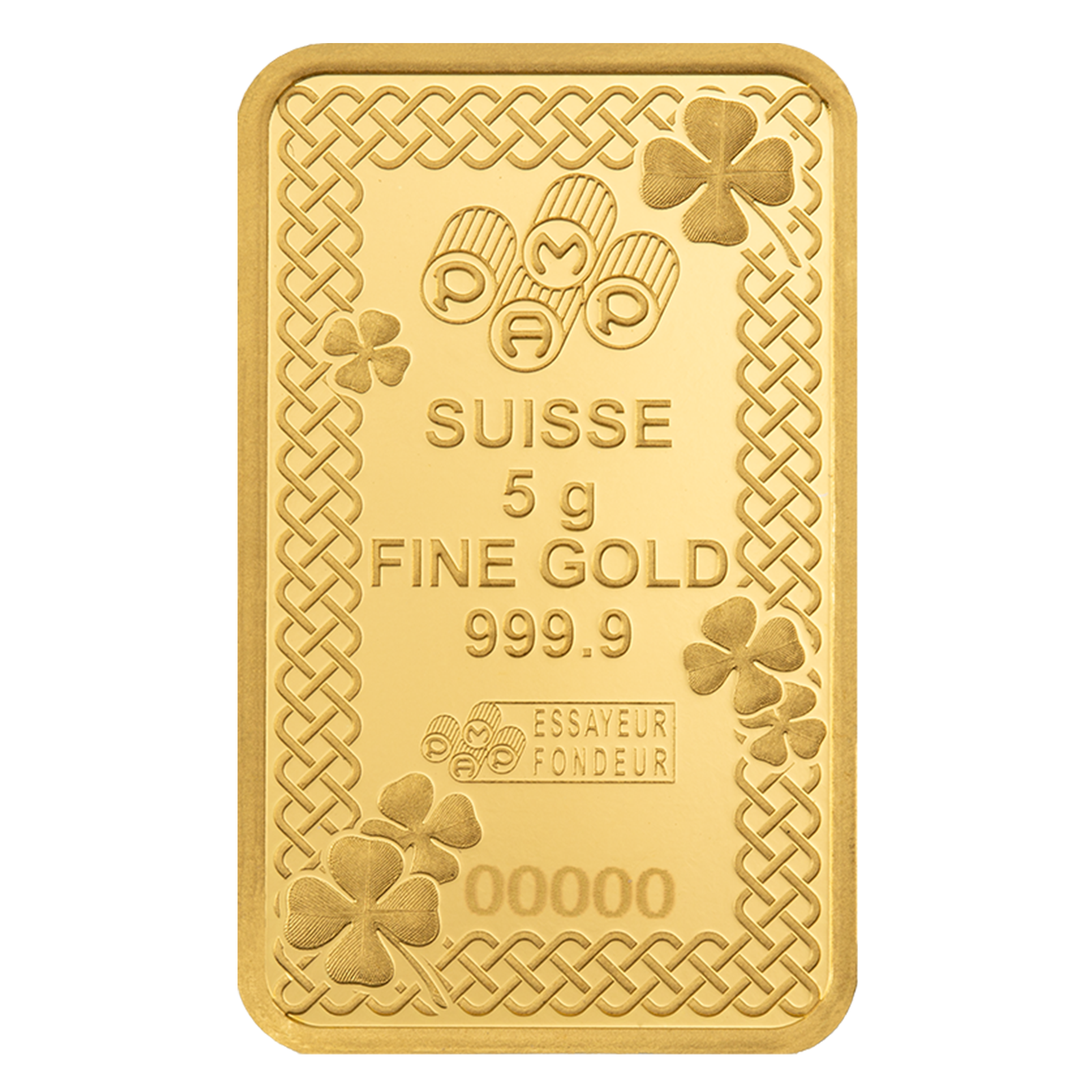 Buy 5 g Gold Good Luck Four-Leaf Clover Bar (2026), image 3