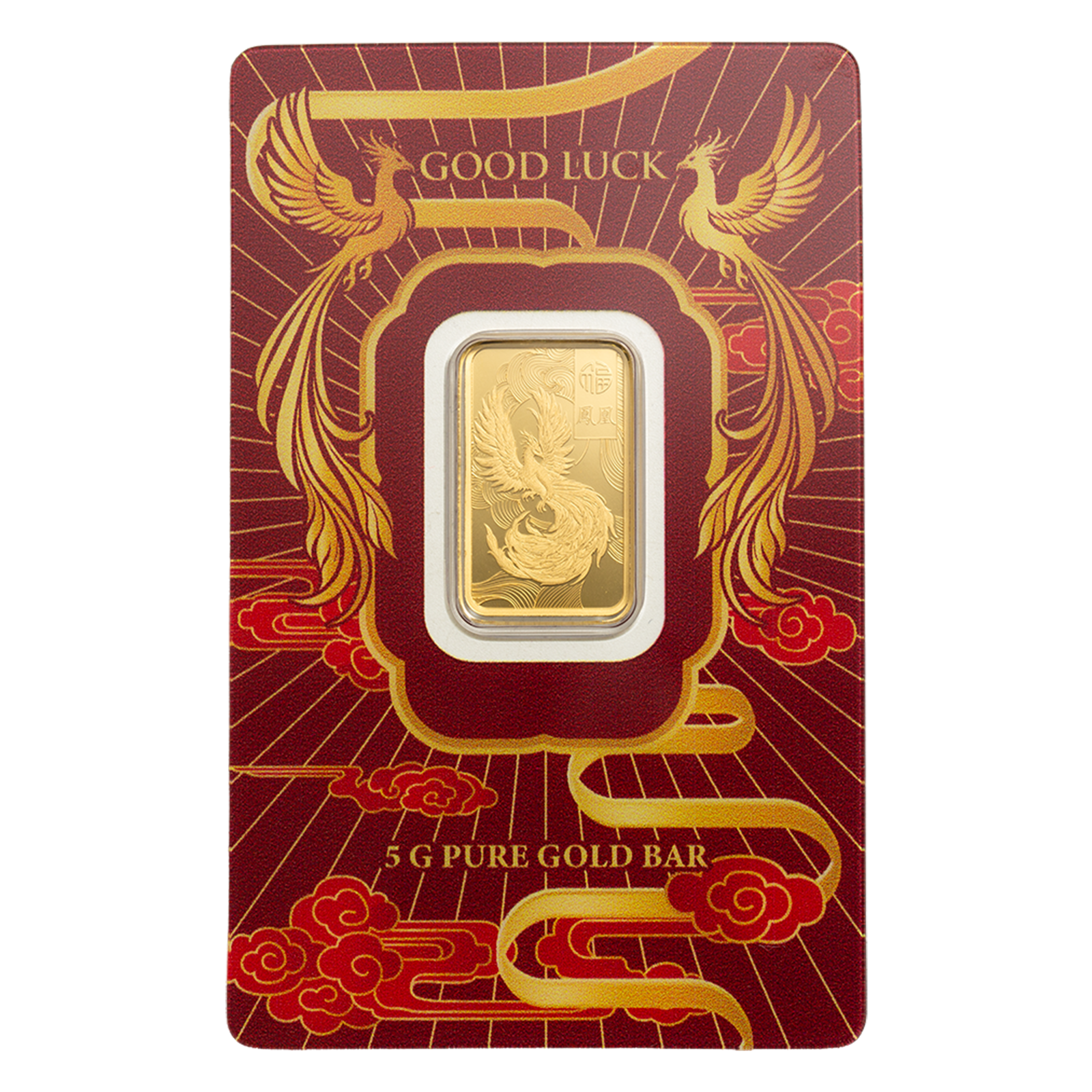 Buy 5 g Gold Good Luck Phoenix Bar (2026) {CAN: Shipping week of August 24th}, image 0