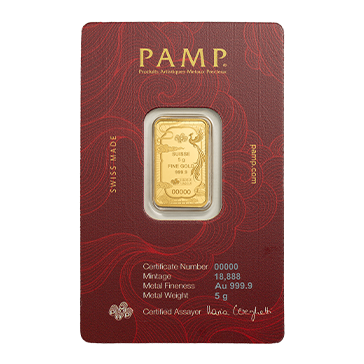 Buy 5 g Gold Good Luck Phoenix Bar (2026) {CAN: Shipping week of August 24th}, image 1