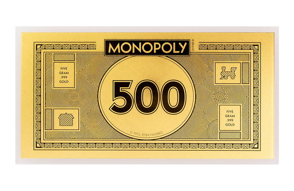 Buy 5 g Gold Monopoly Replica Currency Note, image 0