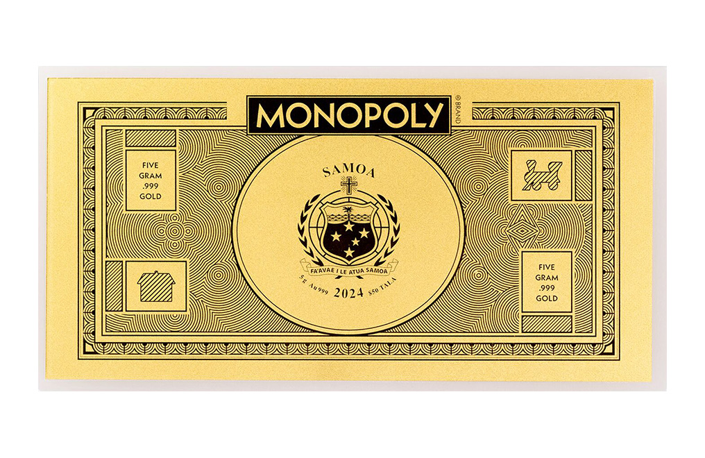 Buy 5 g Gold Monopoly Replica Currency Note, image 1