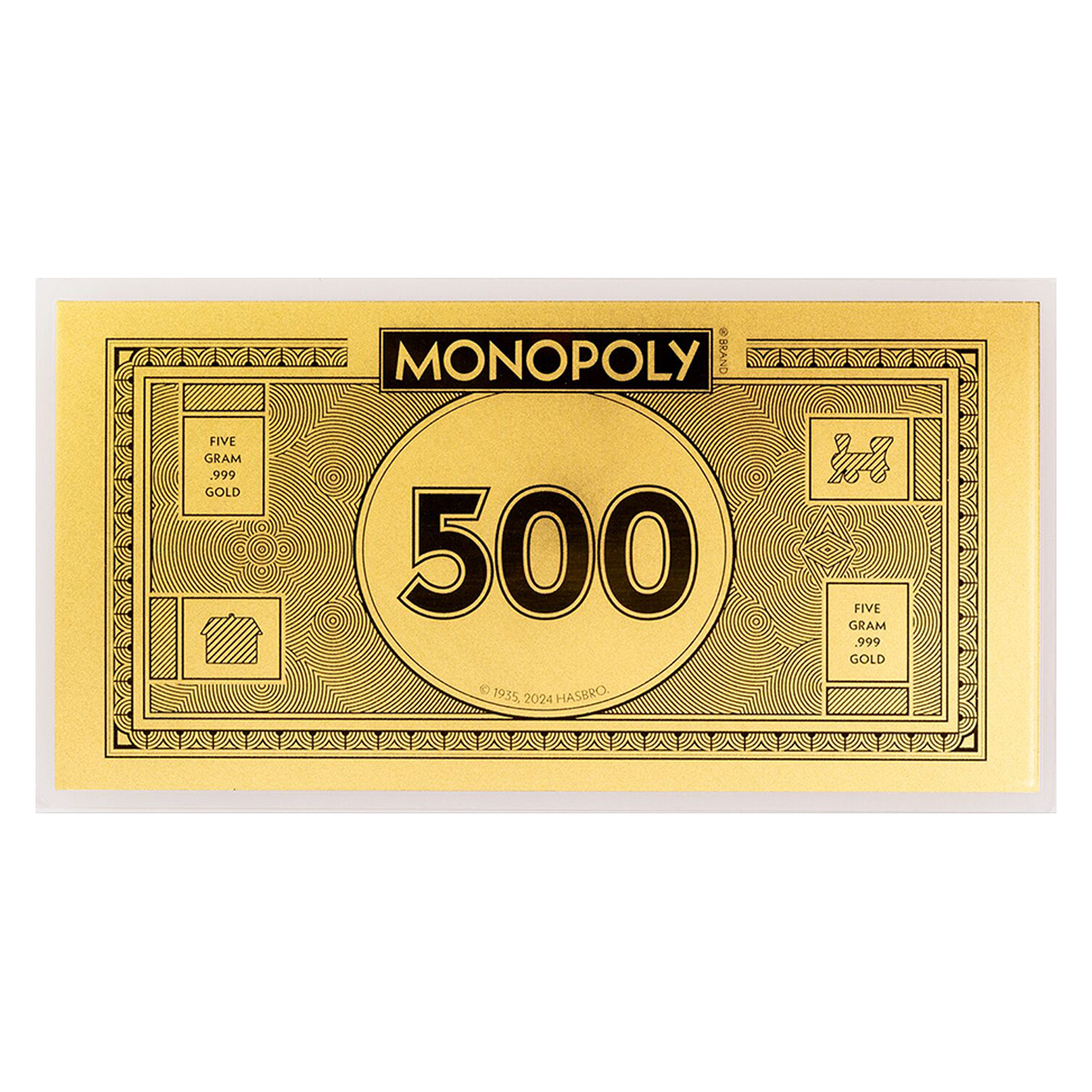 Buy 5 g Gold Monopoly Replica Currency Note, image 1