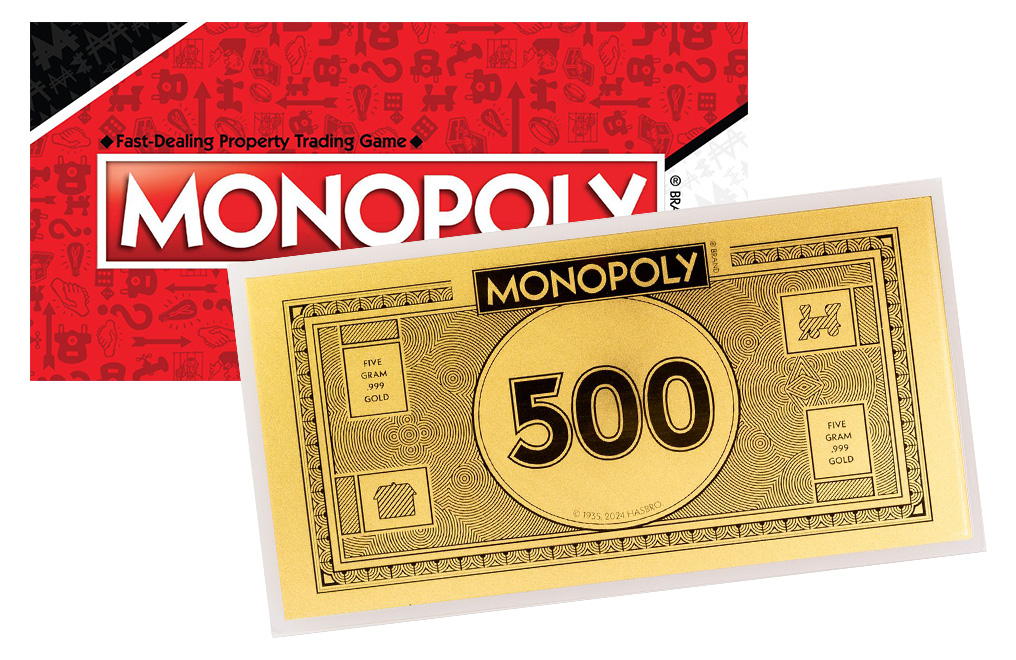 Buy 5 g Gold Monopoly Replica Currency Note, image 2