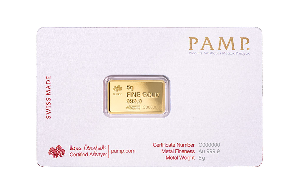 Buy 5 g Gold PAMP America the Free Buffalo Bar, image 3