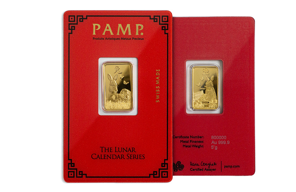 Buy 5 g Gold PAMP Lunar Calendar Series Set of 12 Bars, image 13