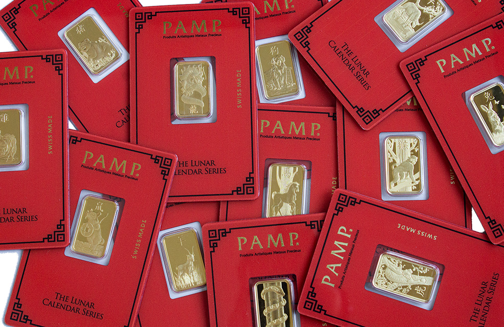 Buy 5 g Gold PAMP Lunar Calendar Series Set of 12 Bars, image 3