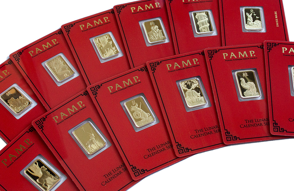 Buy 5 g Gold PAMP Lunar Calendar Series Set of 12 Bars, image 5