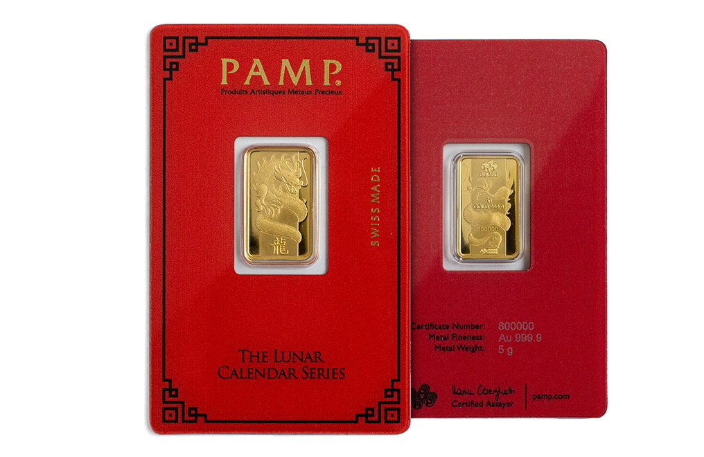 Buy 5 g Gold PAMP Lunar Calendar Series Set of 12 Bars, image 7