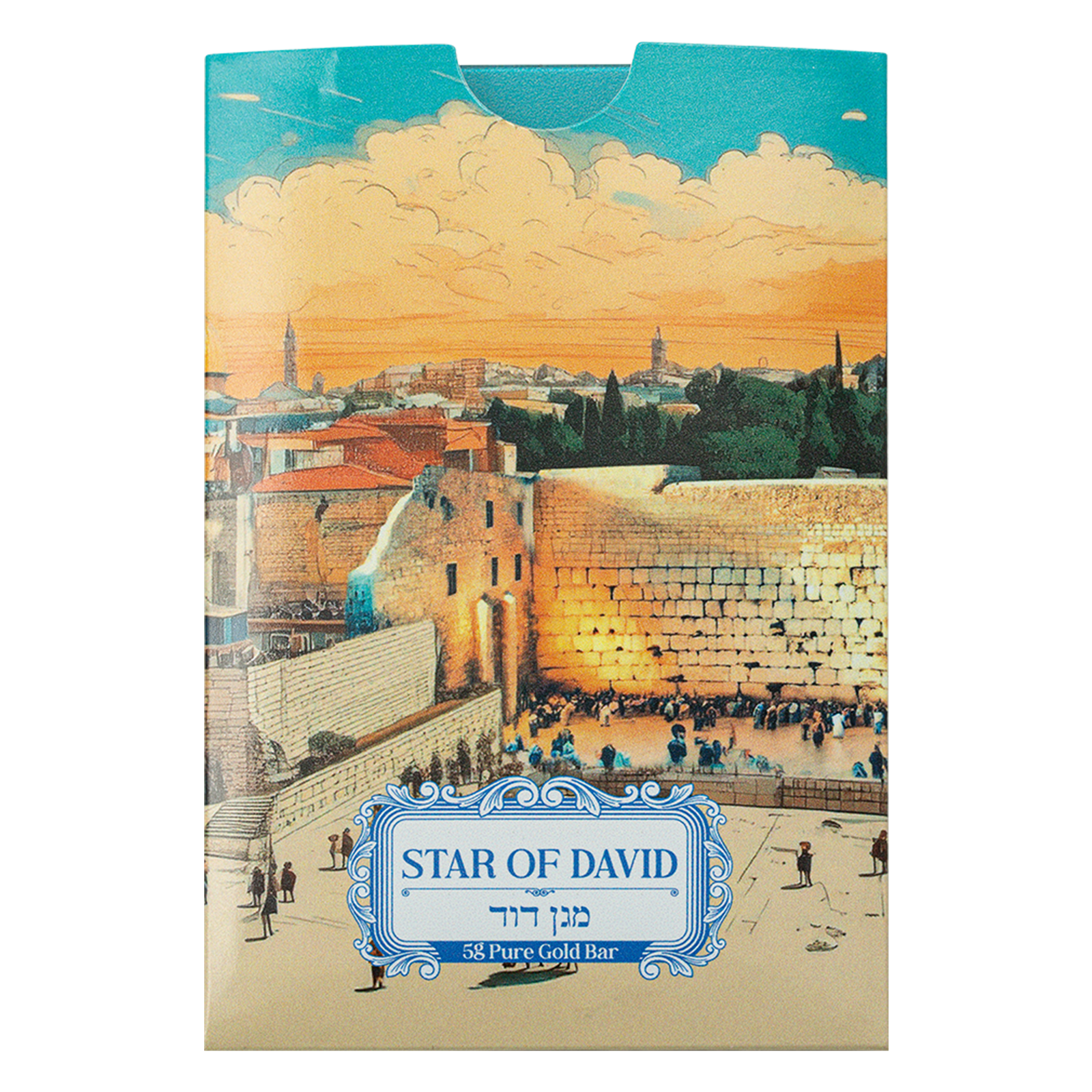 5 g Gold PAMP Star of David Bar, image 4