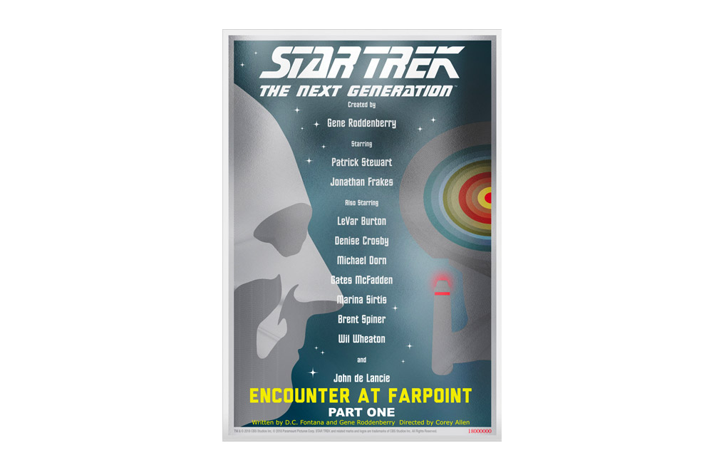 Buy 5 g Silver Coin Note .999- Star Trek: Encounter at Farpoint, image 0