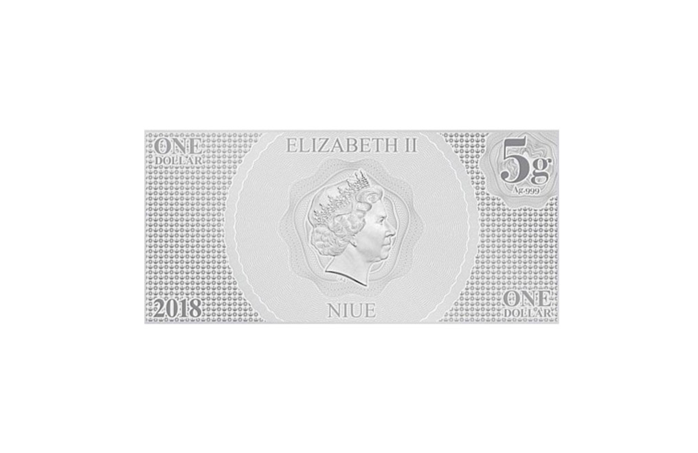Buy 5 g Silver Coin Note .999-Star Wars- The Force Awakens - Rey, image 1