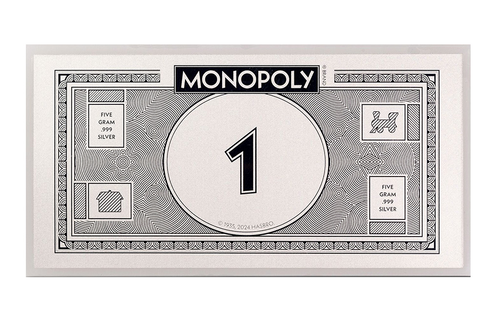 Buy 5 g Silver Monopoly Replica Currency Note, image 0