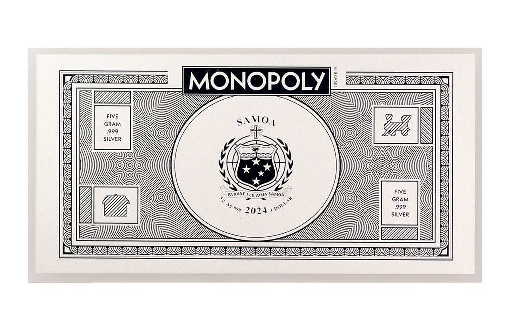 Buy 5 g Silver Monopoly Replica Currency Note, image 1