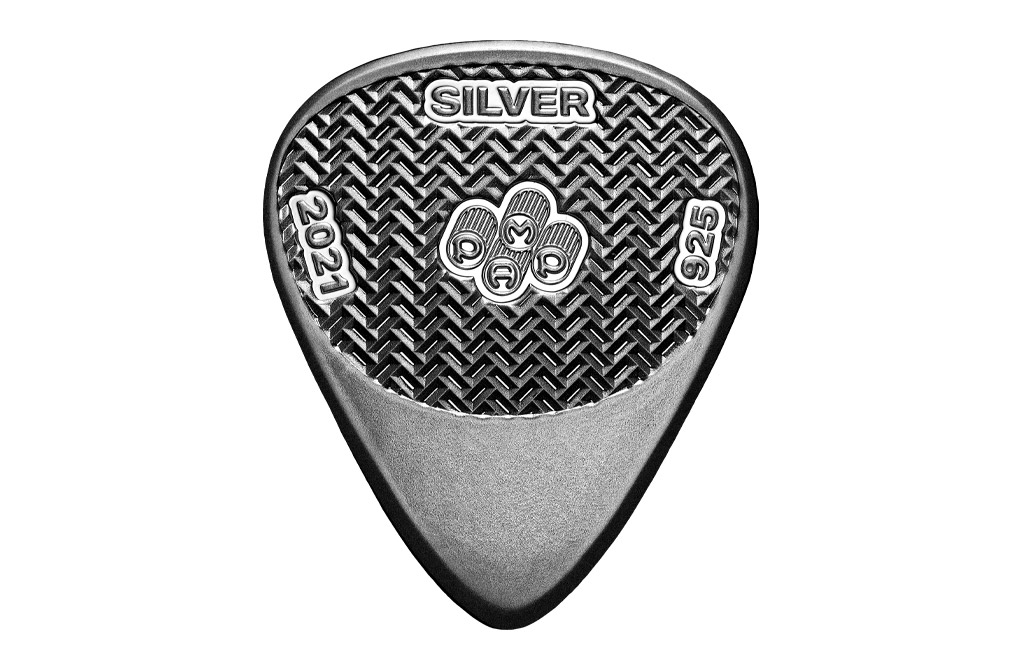 Buy 5 g Sterling Silver Playable Fender Guitar Pick Bar (2021), image 1