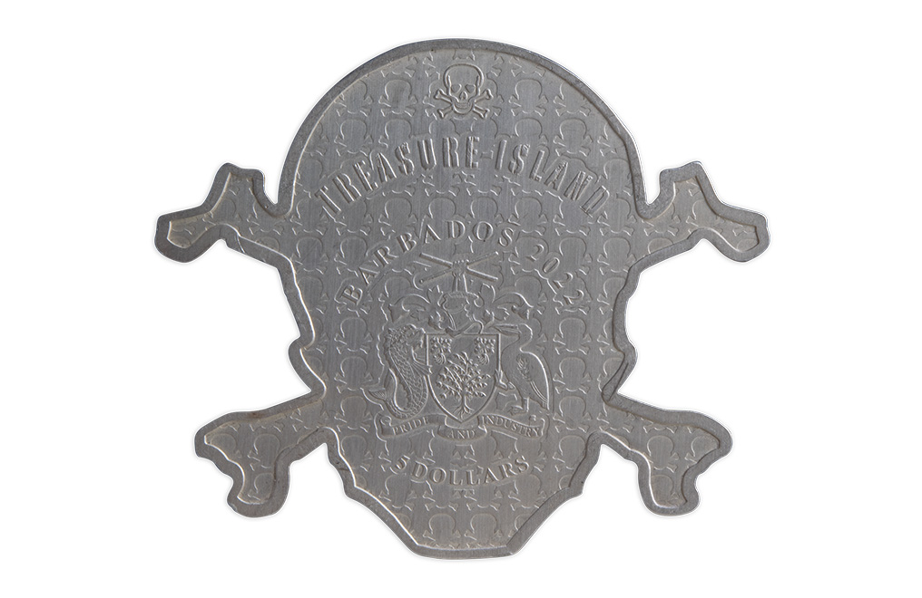 Buy 5 oz Silver Treasure Island Skull Coin (2022), image 1