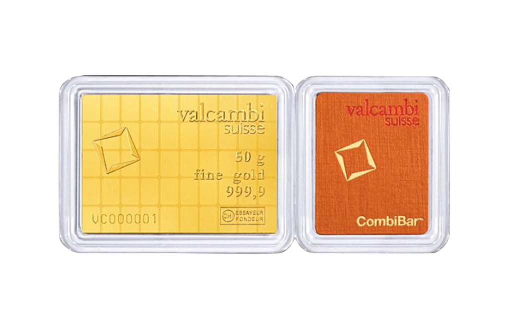 Buy 50 x 1g Gold CombiBar™ - Valcambi Suisse (w/ assay), image 0