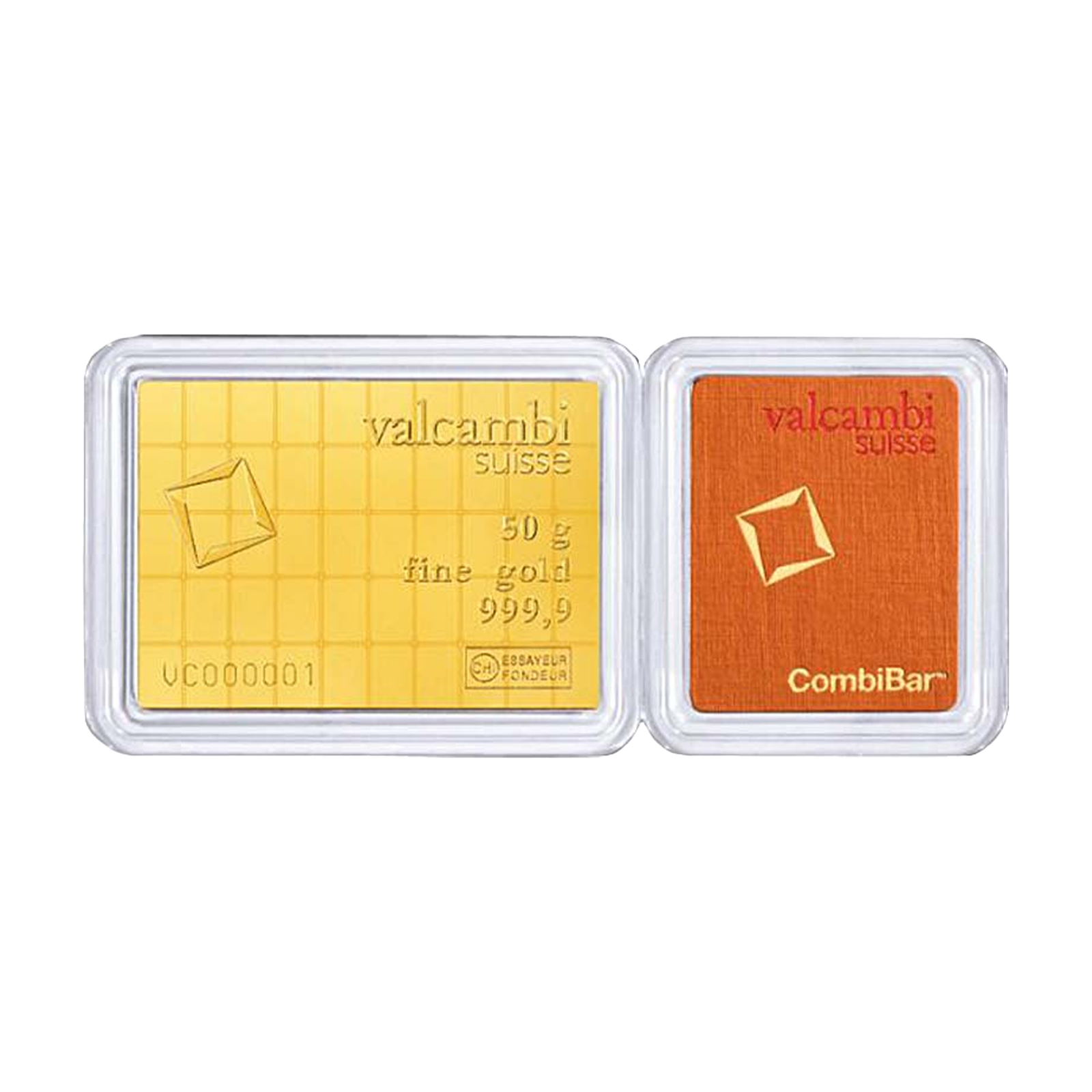 50 x 1g Gold CombiBar™ - Valcambi Suisse (w/ assay), image 0