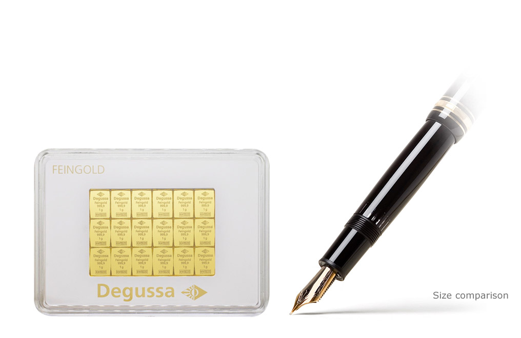 Sell 50 x 1 gram Gold Degussa CombiBars, image 0