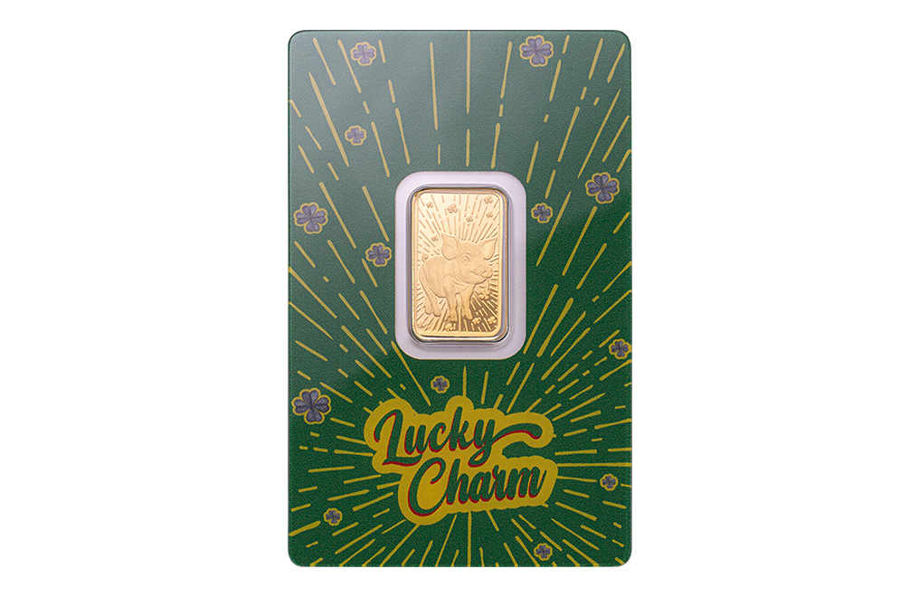 Buy 5 g Gold PAMP Lucky Pig Bar, image 0