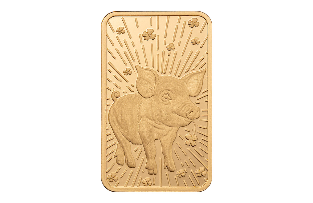 Buy 5 g Gold PAMP Lucky Pig Bar, image 3