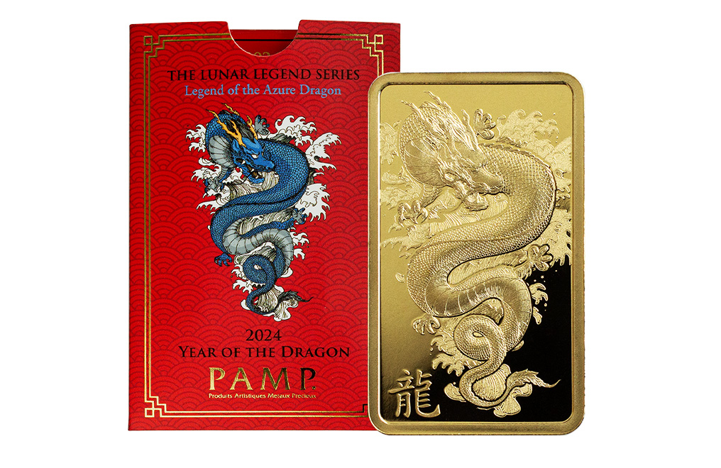 Buy 5 g Gold Lunar Legends of Azure Dragon Bar (2024), image 2