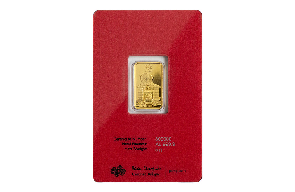 Buy 5g Gold PAMP Lunar Series Year of the Dog Bar, image 1