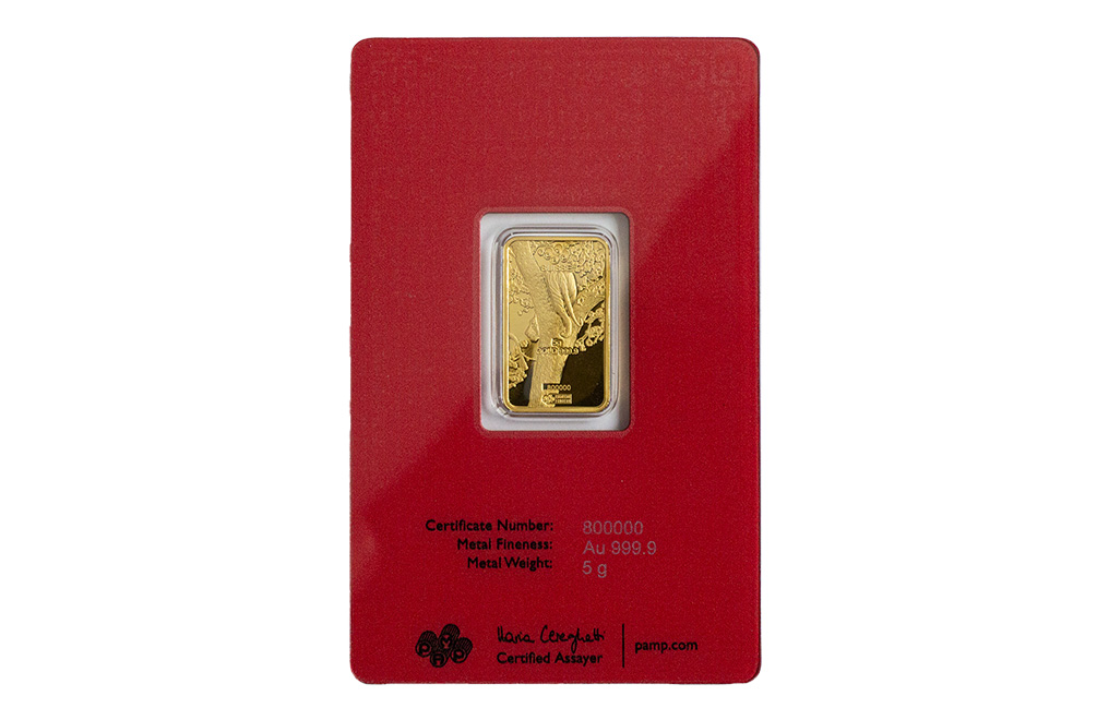 Buy 5g Gold PAMP Lunar Series Year of the Tiger Bar, image 1
