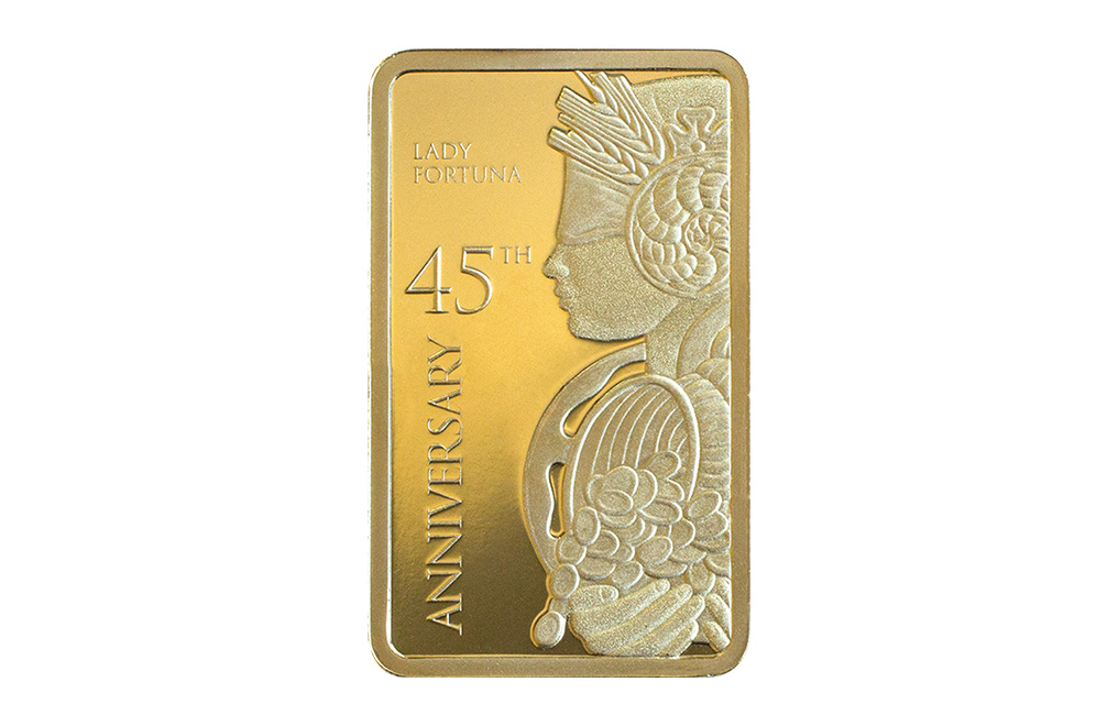 Buy 5g Gold PAMP Lady Fortuna™ 45th Anniversary Bar (2024), image 2