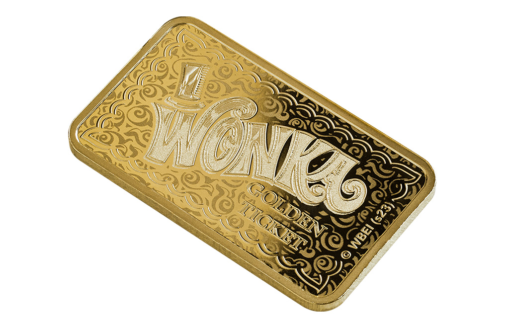 Buy 5 g Gold Willy Wonka® Golden Ticket Bar, image 3