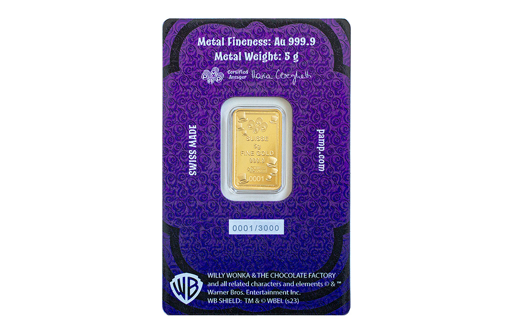 Buy 5 g Gold Willy Wonka® Golden Ticket Bar, image 5