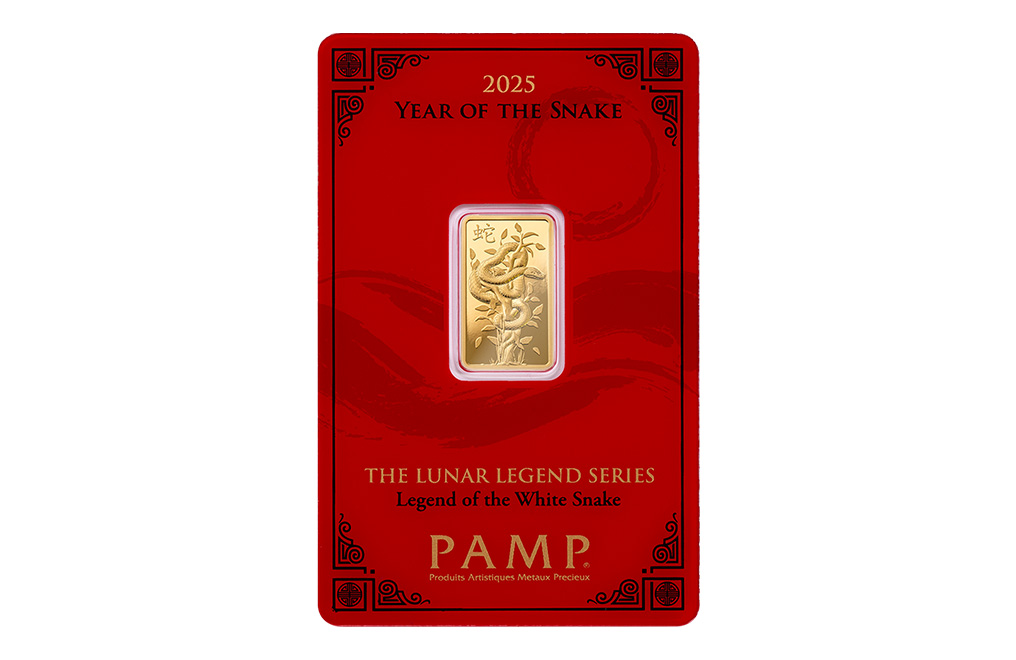 Buy 5 g Gold Year of the Snake PAMP White Snake Bar (2025), image 0